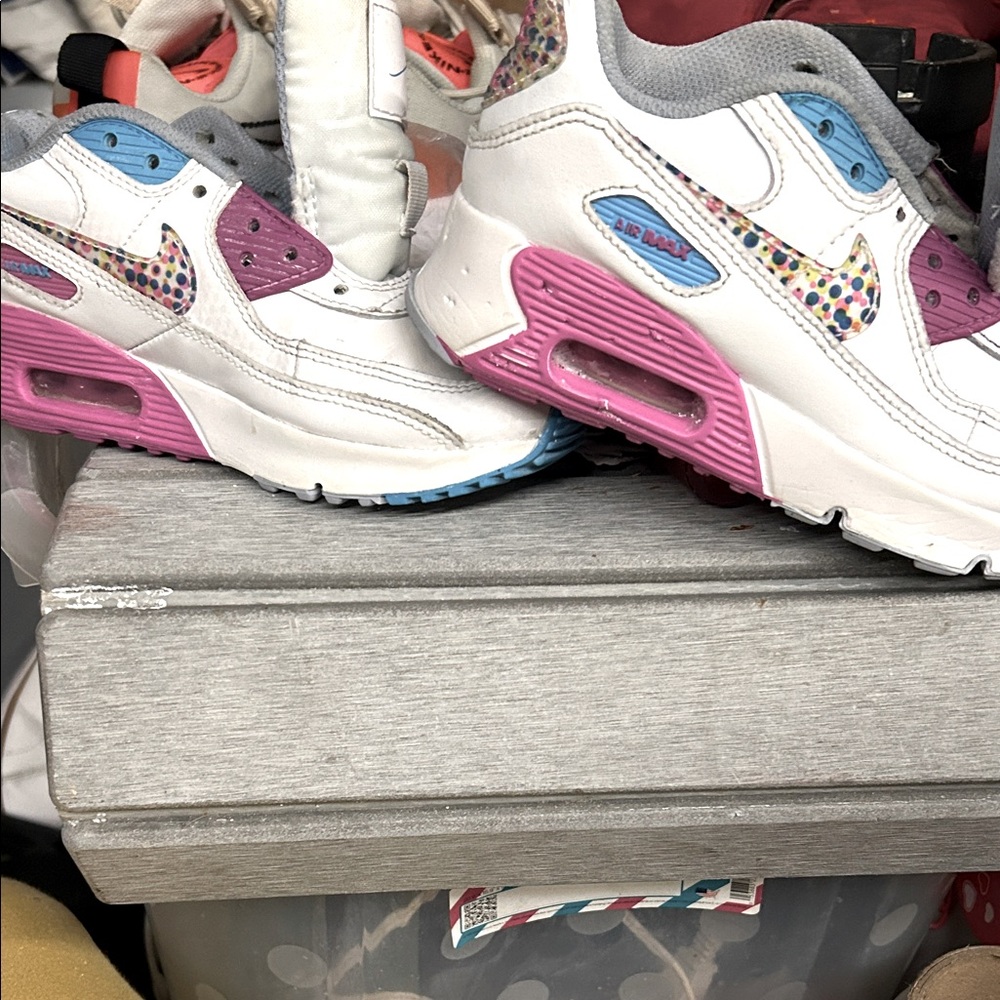 Nike Air Max Sneakers with Pink and Blue Accents